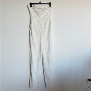 Fashion Nova Elegant White Strapless Jumpsuit